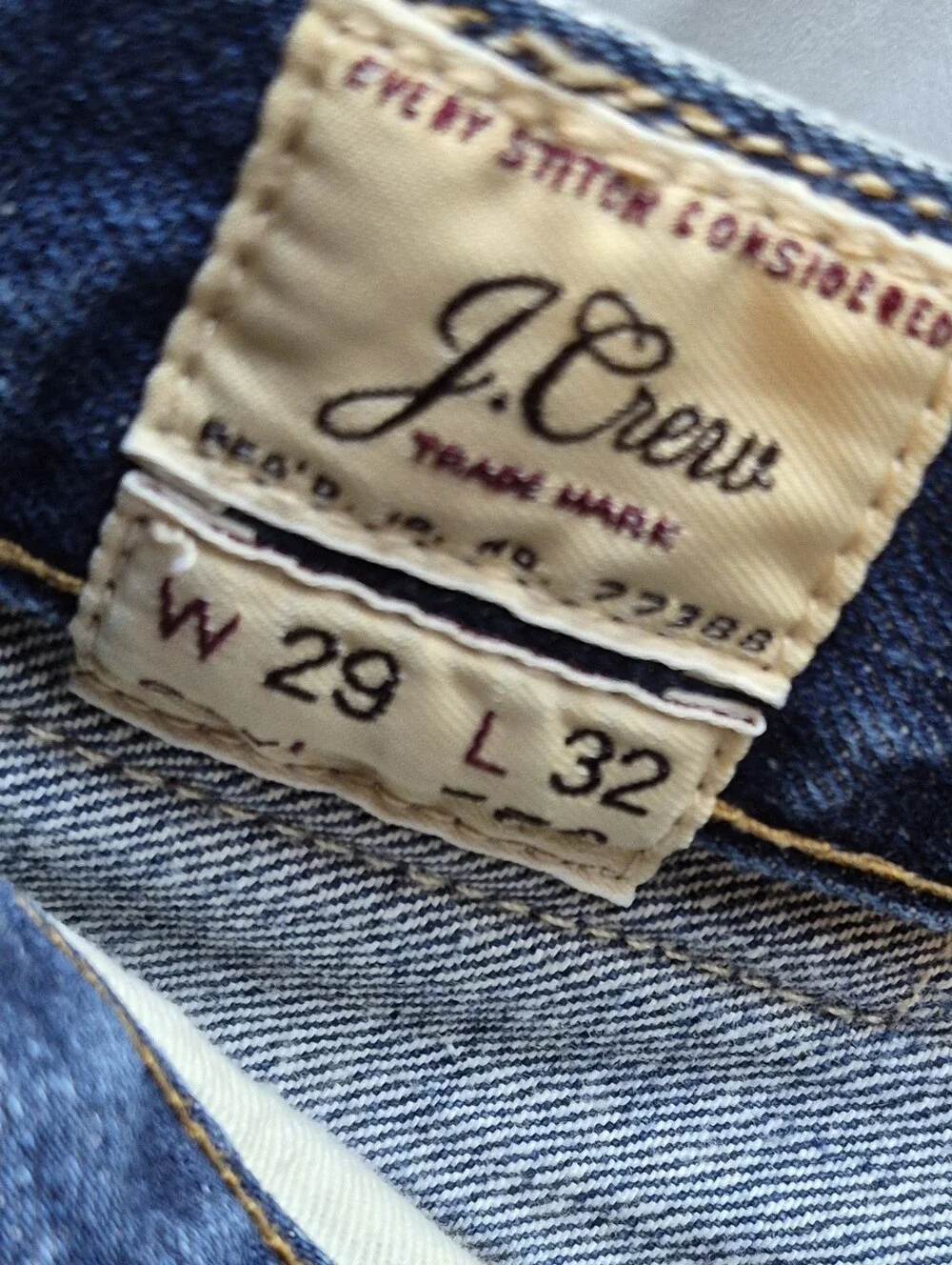 J.Crew 770 Straight Jeans Kaihara Japanese Denim Blue Dark Wash Men's Sz 29x32